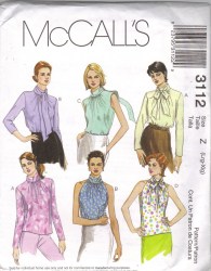 3112 MCC TIE NECK TOPS SLEEVES OR NOT PATTERN 4-14